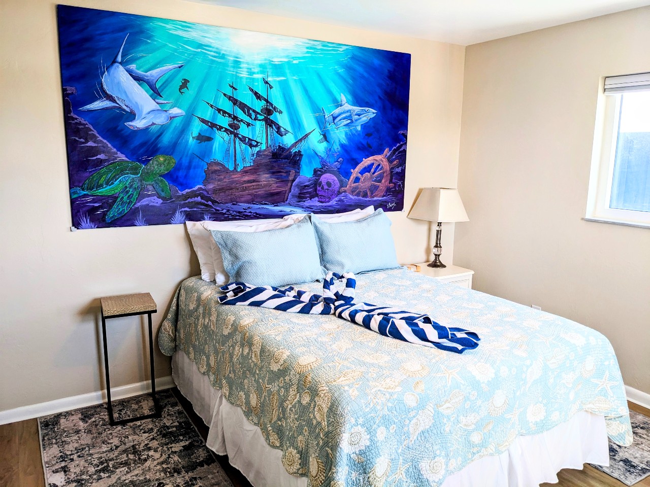 priate ship bedroom mural
